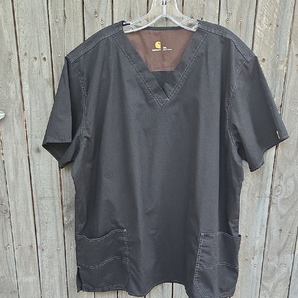 Carhartt Black Short Sleeve Tee V-Neck - Picture 1 of 4